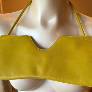 Bright Yellow Lazaro Leather Set Modern Geometric Purse With Mirror